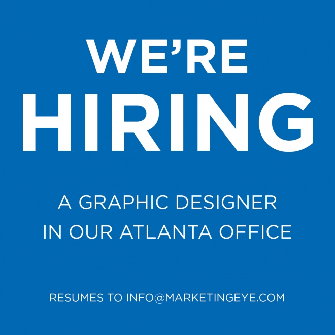 Now Hiring: Graphic Designer at Marketing Eye Atlanta