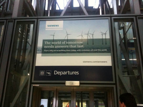 Siemens Billboard at Heathrow Airport Blog
