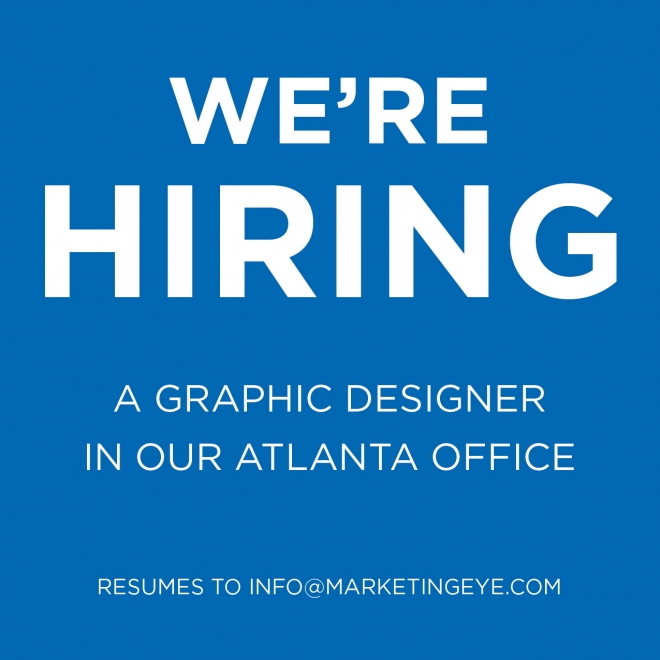 Now Hiring: Graphic Designer at Marketing Eye Atlanta Blog